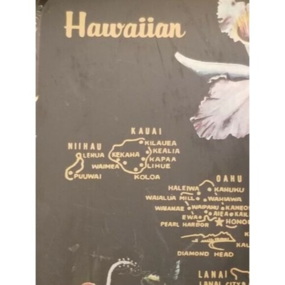 Vintage Hawaiian Islands Tin Serving Tray 13.5"x10" - Picture 3 of 8